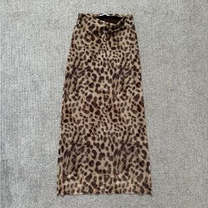 Zara Leopard Maxi Skirt